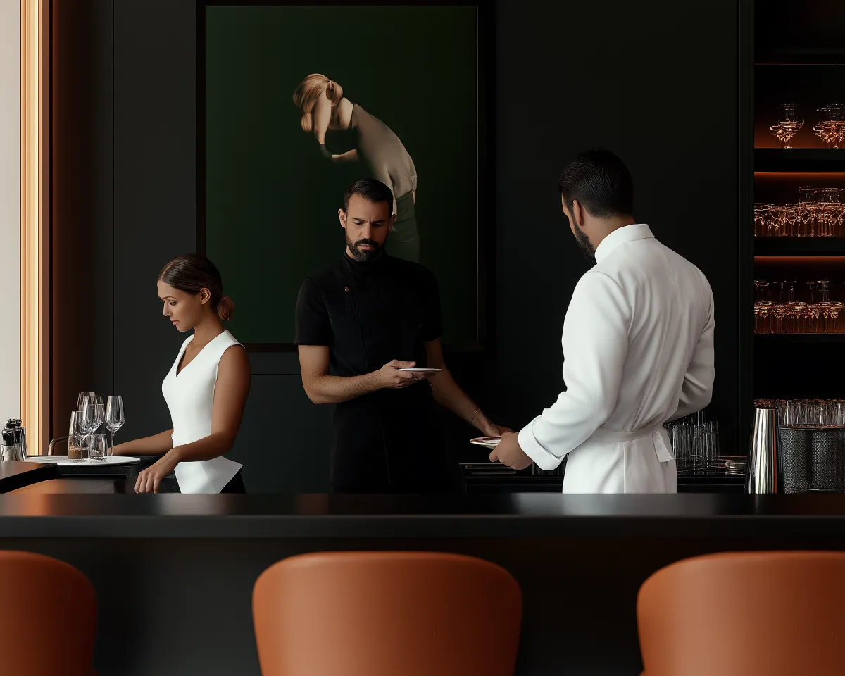 Cliente e canalizador a preparar local para intervenção